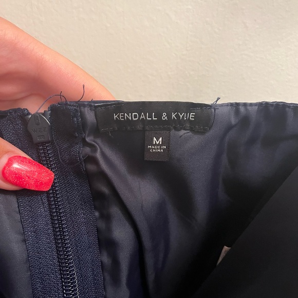 Navy Blue Kendall and Kylie Strapless Corset Top - Picture 3 of 3